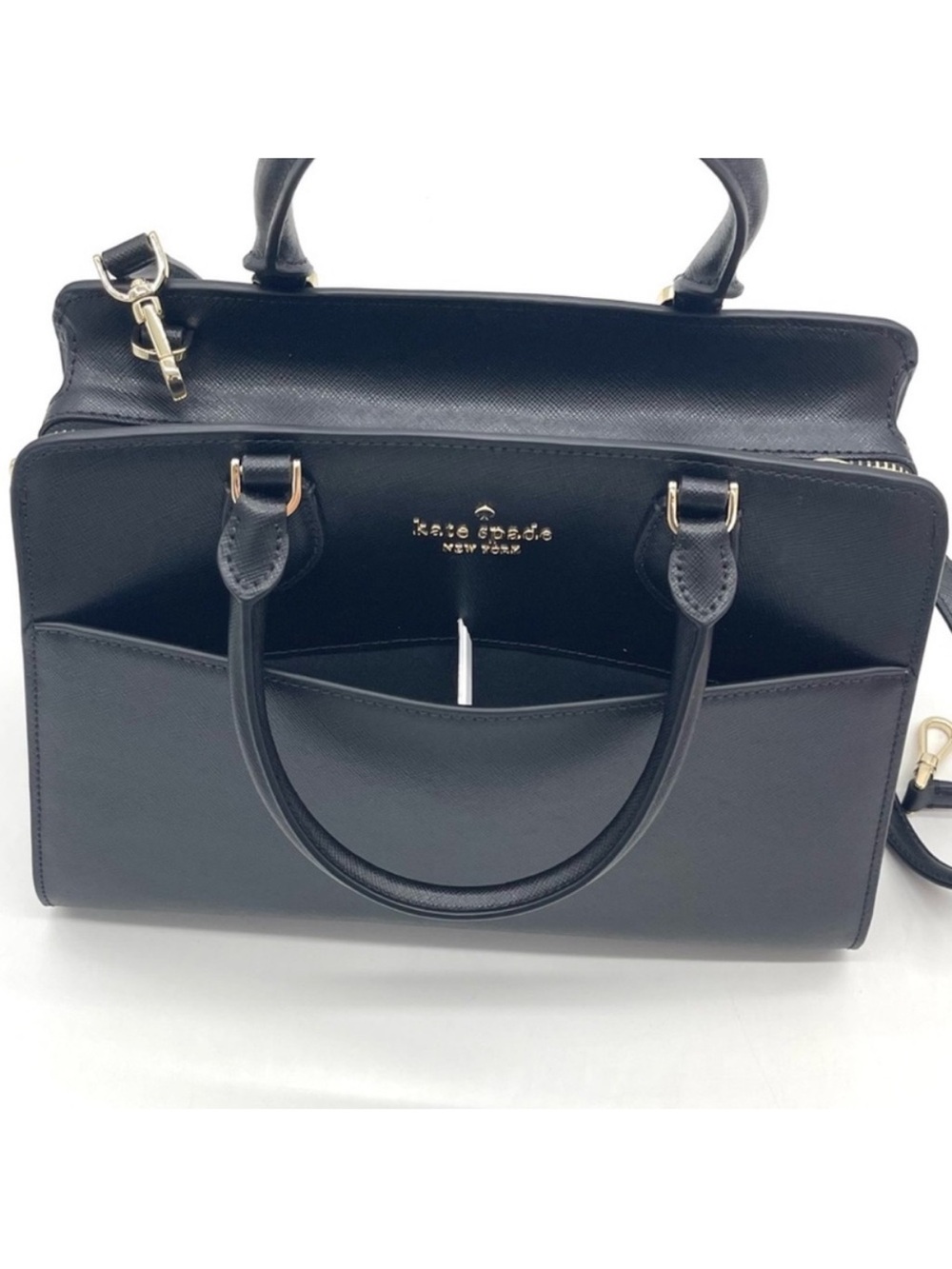 Kate Spade Classic Black Medium Satchel Crossbody - Picture 7 of 11